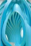 Placeholder: Turquoise arches and blue gates in a vertical Nautilus shell by artist "Zaha Hadid"