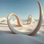 Placeholder: Abstract, sinuous, surreal, sharp forms, Yves Tanguy, wasteland, shot on Hasselblad, 8k, 3d render, higly detailed, sharp focus