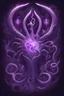 Placeholder: arms of with glowing eldritch glyphs on the skin as they cast a purple magic spell