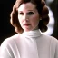 Placeholder: extremely detailed 8k hyperspace wallpaper,complete and photo realistic detailed head to waist stunning photo realistic portrait of carrie fisher as Princess Leia in star wars with short lenght, Symmetrical, soft, fine, warm, photo realistic hair, brown eyes, professional majestic photo realistic painting by Ed Blinkey, Atey Ghailan, by Jeremy Mann, Greg Manchess, Antonio Moro, trending on ArtStation, Intricate, High Detail, Sharp focus, dramatic, by greg rutkowski,