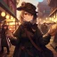 Placeholder:  streetMarket,cute girl steampunk ,