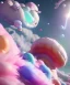 Placeholder: Ultra realistic speed clouds sky scene, wide angle view, sweet childs falling down, inflatable color clothing, free jumping flying, many trinkets, monster head, hair monster, many jelly beans, balls, smile, happy, circus style, extreme, wind, clouds sea, 20,000 feet altitude, stratosphere, soft color, highly detailed, unreal engine 5, ray tracing, RTX, lumen lighting, ultra detail, volumetric lighting, 3d, finely drawn, high definition, high resolution.