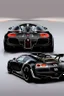 Placeholder: musou black painted Black Super Star Bugatti Veyron Hyper Sport, rear view