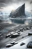 Placeholder: Barren and frozen realm of death, photorealistic