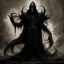 Placeholder: Generate a visually striking artwork that depicts 'Abaddon' as a formidable and malevolent entity similar to the grim reaper, drawing inspiration from dark mythology and biblical references. Incorporate elements of chaos, destruction, and a foreboding atmosphere, while highlighting Abaddon's menacing presence and otherworldly power.