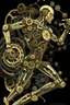 Placeholder: mechanical man punk cypher dancing detailed cogs and screws leonardo da vinci style detail STYLE OF Hiroshi Nagai