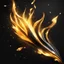 Placeholder: Hyper Realistic sparkling-golden-flame on jet-black background with dramatic-&-cinematic-ambiance.