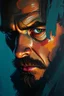 Placeholder: Beautiful Impressionist painting of a dark dramatic character, Fusion between Jeremy Mann and Marta Dahlig and Daniel F Gerhartz, Annie Leibovitz, Long shot –v 4