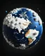 Placeholder: 3D rendering of Expressively detailed and intricate of a hyperrealistic “ planet earth made from glossy ceramic some of cotton cloud around it” scientific, vivid colour, single object, black background, octane render, 8k post-production, dendritic, artstation: award-winning: professional portrait: atmospheric: commanding: fantastical: clarity: 16k: ultra quality: striking: brilliance: stunning colors: amazing depth