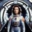 Placeholder: [photo by Evelyn Hofer] Penny Robinson from lost in space: she stands in her iconic space suit inside the spaceship