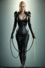 Placeholder: Cersei Lannister as evil dominatrix in black leather and high heeled boots, mistress, busty, cleavage, curvy, lena headay, angry, stern look. character design by cory loftis, fenghua zhong, ryohei hase, ismail inceoglu and ruan jia. unreal engine 5, artistic lighting, highly detailed, photorealistic, fantasy