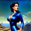 Placeholder: Drawing of beautiful face,'beautiful,Busty fit Sexy Vault Woman- Fallout 4 ',intense stare, ancient blue skintight suit, balanciaga fashion clothe painting by gaston bussiere, greg rutkowski, yoji shinkawa, yoshitaka amano, tsutomu nihei, donato giancola, tim hildebrandt,KyuYong Eom,Ren Wei Pan Oil on canvas, cinematic composition, extreme detail,fit full head inside picture,16k