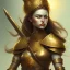 Placeholder: lady warrior with gold top and flower