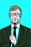 Placeholder: Bill Gates CEO, formerly Microsoft , cartoon 2d