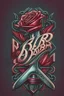 Placeholder: rose mit rasiermesser, haarschneidemaschine und diamant über schriftzug,firmenlogo für friseur barber, name soll SAMO THE BARBER sein, high quality, logo, graffitidesign, symmetrisch, 4k,