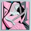 Placeholder: picasso Neoclassicism pink woman and guitar more lines realistic