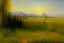 Placeholder: Sunny day, distant mountains, fence, max liebermann impressionism painting