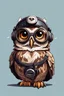 Placeholder: Cute owl wearing a pilot helmet with goggles