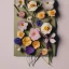 Placeholder: delicate arrangement of pressed flowers, beautiful composition, aesthetic layout, modern, clean