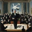 Placeholder: Rene Magritte conducting his symphony orchestra