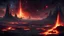 Placeholder: Stars Wars battle field, space sky, dark style, lava