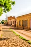 Placeholder: Sudan, muslim country, streets and brick homes, no people