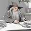 Placeholder: Gandalf doing his taxes.