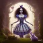 Placeholder: portrait of a goth Alice in Wonderland and the Chesire Cat, Tim Burton, 8k resolution, high-quality, fine-detail, color, intricate, realistic, sharp, crisp, digital art, detailed matte, volumetric lighting, illustration, octane render, brian froud, howard lyon, Anne Dittman, Anne Stokes, Lisa Parker, Selina French