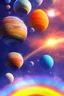 Placeholder: intergalactic very beautiful ufo rainbow futurist paysage