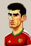 Placeholder: Jose Sa Portuguese football player , cartoon 2d