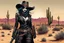 Placeholder: highly detailed full body concept illustration of an altered reality goth punk Wild West female anti heroine bounty hunter in the desert Southwest , maximalist, sharp focus, finely detailed facial features, highest resolution, in the styles of Alex Pardee, Denis Forkas , and Masahiro Ito, boldly inked, 8k, coarse, gritty textures