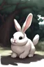 Placeholder: Cute chubby bunny floppy ears adventurer dnd art realism