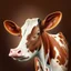 Placeholder: Cow with rat ears and tail caricature art