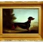 Placeholder: dachshund in a landscape by goya on christmas