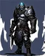 Placeholder: tabletop RPG ORC MALE WARRIOR IN STEEL ARMOR Evil rpg art no background