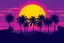 Placeholder: 8 bit pixelart of sun, palmtrees synthwave, synthwave collored, vaporvave