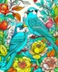 Placeholder: factices birds ,flowers, adult book cover