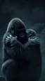 Placeholder: ,surrealism of the dark of a nightmare , hyper photorealistic, hyper detailed bright art color, high resolution, fog, octane render, tilt shift, HDRI Environment, all pictures dark gray, two gorillas in love hugging each others