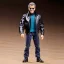 Placeholder: Collectible figure smile "the fonz" Fonzie arthur fonzarelli young greaser jacket winkler toy plastic doll face boot (plastic black hair) full body in package (2 thumbsup) 2020 head brown