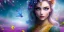 Placeholder: bright fairy, beautiful portrait, flowery landscape