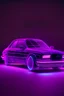 Placeholder: Sedan Car , animated, neon, purple, 4k