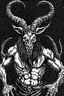 Placeholder: A goat black metal 2d full body