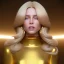 Placeholder: beautiful cosmic golden woman, long blond hair, nice smiling, magic glamour make up, delicate colors, beautiful glamour galactic golden dress, ultra sharp focus, 8k, unreal engine 5, extremely sharp detail, light effect, soft light atmosphere of a spaceship, smooth, full of details, face in front, complete vision of body