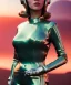 Placeholder: Ultra Realistic retro sci-fi image from 1960, spaceship, sweet young Jane Fonda woman, dress with tight latex suit and retro glass helmet, Retro sci-fi style, soft color, highly detailed, unreal engine 5, ray tracing, RTX, lumen lighting, ultra detail, volumetric lighting, 3d, finely drawn, high definition, high resolution.