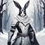 Placeholder: Snow Knight in rabbit vitiligo art style