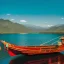 Placeholder: fullbody Drawing of 'Chinese traditional fishermen smallboat',river, mountains, intricate detail,andrea bonelli,Kilian Eng,Ohrai,evan lee,Aleksandr Sidelnikov,KyuYong Eom,three quarters frontal aerial view,toned colors,16k