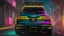 Placeholder: Bentley Bentayga ultimate tuning Mansory Cyberpunk 2077 neon Style Rear View, Super Detailed, desktop wallpaper, 4K