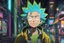 Placeholder: Morty in anime drawing style, close picture, rain, neon, intricate details, highly detailed, high details, detailed portrait, masterpiece,ultra detailed, ultra quality