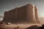 Placeholder: realistic and detailed concept art of a huge technological gate similar to an anti-atomic vault door nestled at the base of a mountain complex, desert, high quality, high resolution, detailed, 4K