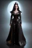 Placeholder: Kat Dennings as evil queen in black leather gown, cleavage, angry, stern look, unreal 5, octane render,cinema4d, dynamic lighting, dramatic lighting, 4k, redshift render, highly detailed, hyper realistic